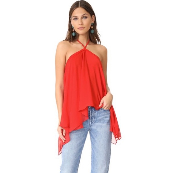 Alice + Olivia Tops - NWT Alice + Olivia Tish Tie-Neck Handkerchief Top